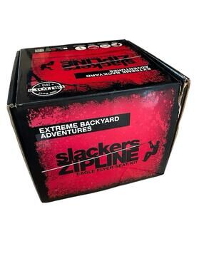 Slackers 90 ft Hawk Zip Line Kit Seated Zip Line 250lbs